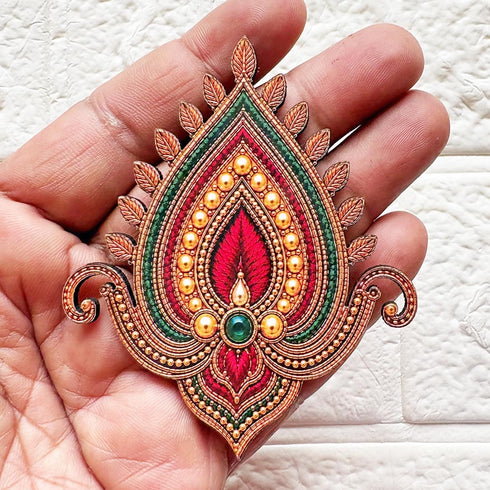 Drop Shape Patch Printed MDF Cutout Pack of 10 | 3 Inch | DIY Decoration, Toran & Bandhanwar | Craft Shop India