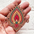 Drop Shape Patch Printed MDF Cutout Pack of 10 | 3 Inch | DIY Decoration, Toran & Bandhanwar | Craft Shop India
