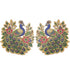 Beaded Peacock Printed MDF Cutout Pack of 4 | 6 Inch | DIY Decoration, Toran & Bandhanwar | Craft Shop India
