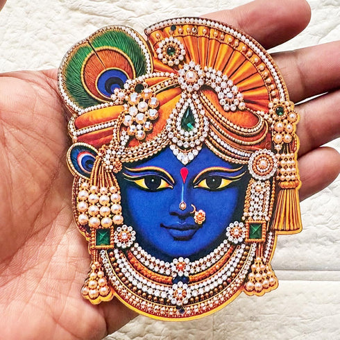 Krishna Ji Printed MDF Cutout Pack of 10 for DIY Decoration, Toran & Bandhanwar | Craft Shop India