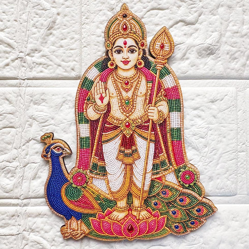 Lord Karttikeya (Murugan) Printed MDF Cutout Pack of 10 | DIY Decoration, Toran & Bandhanwar | Craft Shop India