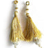 Golden Silk Hanging Tassels with Silver Cutdana Beads for Saree Pallu, Blouse, Lehenga, Dupatta, DIY Craft & Decoration | Pack of 10 | Craft Shop India