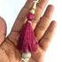 Wine Silk Hanging Tassels with Silver Cutdana Beads for Saree Pallu, Blouse, Lehenga, Dupatta, DIY Art & Craft Decoration | Pack of 10 | Craft Shop India
