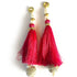 Rani Silk Hanging Tassels with Silver Cutdana Beads for Saree Pallu, Blouse, Lehenga, Dupatta, DIY Craft & Decoration | Pack of 10 | Craft Shop India