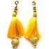 Yellow Silk Hanging Tassels with Golden Cutdana Beads for Saree Pallu, Blouse, Lehenga, Dupatta, DIY Art & Craft Decoration | Pack of 10 | Craft Shop India