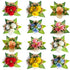 Multicolor Handmade Artificial 3 Flowers & Pollen Bunch Pack of 6 & 12 | Trousseau Packing | Craft Shop India