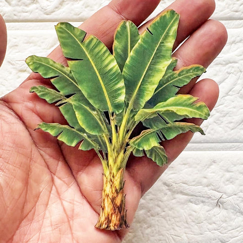 Banana Tree Printed MDF Cutout Pack of 10 | DIY Decoration, Toran & Bandhanwar | Craft Shop India