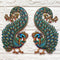Peacock Printed MDF Cutout Pack of 10 | 4 & 6 Inch | DIY Decoration, Toran & Bandhanwar | Craft Shop India