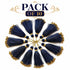 Midnight Navy Fancy Silk Tassels with Zari Bead Thread Latkan Pack of 10 | Craft Shop India