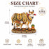 Kamdhenu Cow with Calf Printed MDF Cutout Pack of 4 | 6 Inch | DIY Decoration, Toran & Bandhanwar | Craft Shop India