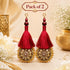 Maroon Mirror Work Round Latkan Tassel Set of 2 for Saree Pallu, Blouse, Dupatta & Lehenga | Craft Shop India