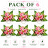 Pink Handmade Artificial 3 Flowers & Pollen Bunch Pack of 6 & 12 | Trousseau Packing | Craft Shop India
