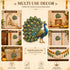 Peacock Printed MDF Cutout Pack of 4 | 6 Inch | DIY Decoration, Toran & Bandhanwar | Craft Shop India