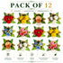 Multicolor Handmade Artificial 3 Flowers & Pollen Bunch Pack of 6 & 12 | Trousseau Packing | Craft Shop India