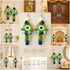 Green Handmade Floral Evil Eye Door Hanging Pair with Pearl Beads & Tassels | Home Decor | Craft Shop India