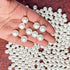 Cream Color 1 Cm Pearl Beads (Pack Of 100 gms)