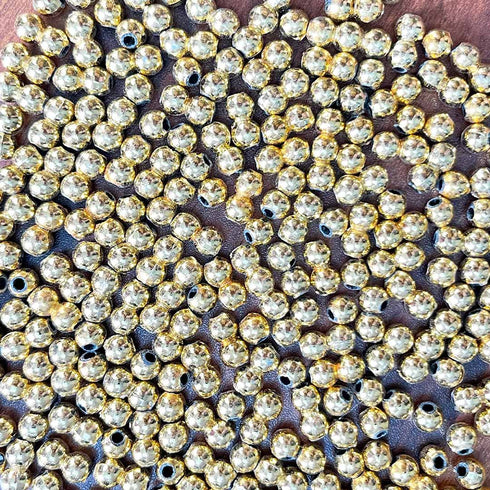 Golden Color 7mm Pearl Beads (Pack Of 100 gms)