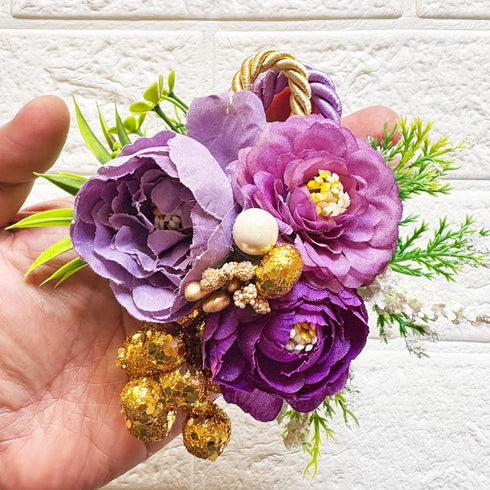 Rope Cord 3 Flower Bunch Pack of 4 for Gift Hamper, Trousseau Packaging & Craft Décor | Craft Shop India