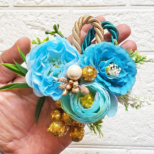 Rope Cord 3 Flower Bunch Pack of 4 for Gift Hamper, Trousseau Packaging & Craft Décor | Craft Shop India