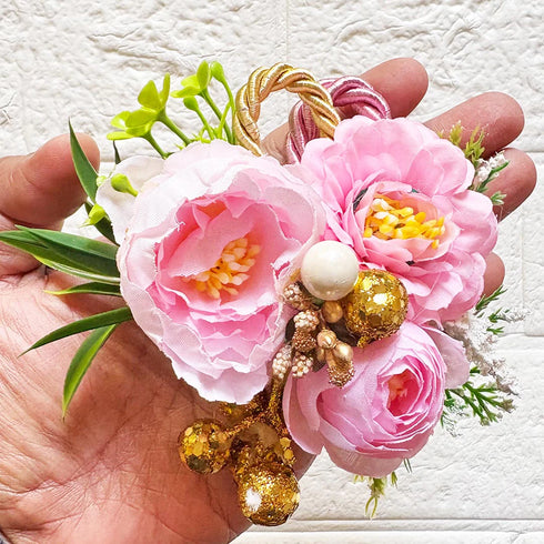 Rope Cord 3 Flower Bunch Pack of 4 for Gift Hamper, Trousseau Packaging & Craft Décor | Craft Shop India