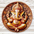 Lord Ganpati Ji Devotional Cutout D3 Pack of 10 for Temple, Pooja Room & Festive Décor | Craft Shop India