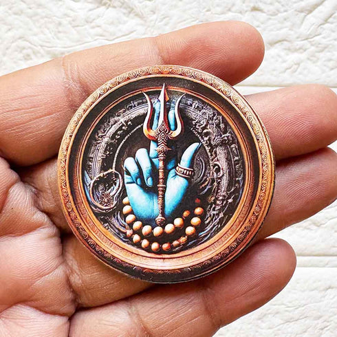 Lord Shivji Trishul MDF Wall Hanging Decorative Cutout Pack of 10 for Festive & Religious Decoration | Craft Shop India