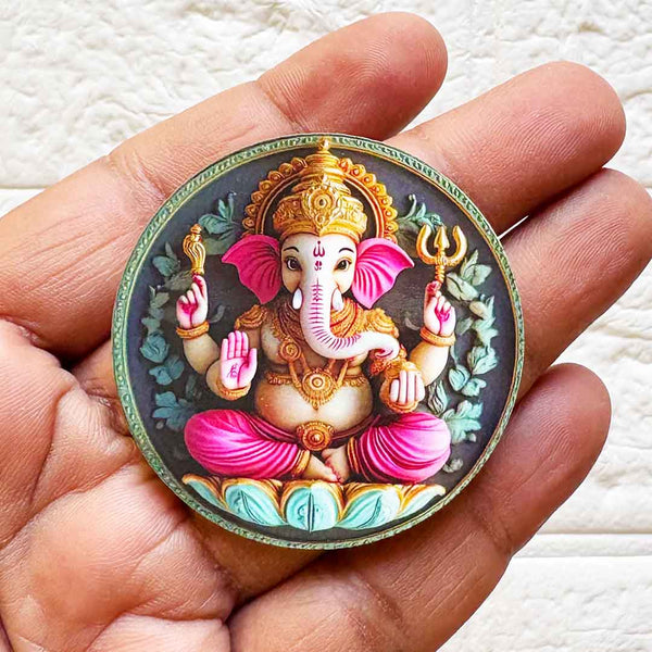 Lord Ganpati Ji Devotional Cutout D4 Pack of 10 for Temple, Pooja Room & Festive Décor | Craft Shop India