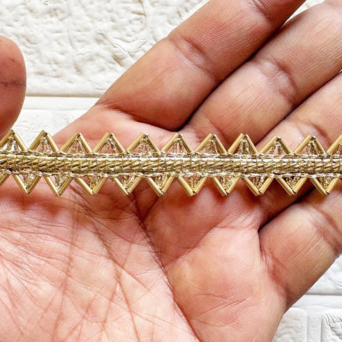 Nalki Work Lace D2 – 9 Meter Border for Dupatta, Saree, Suit & Lehenga | Craft Shop India