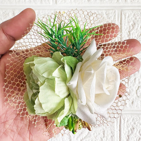 Big Peony with Rose Ready-to-Use Flower Bunch Pack of 4 for Trousseau, Hampers & Wedding Decoration | Craft Shop India