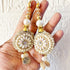 Ethnic Style Beads Work Round Latkan with Coin Hanging Pair for Blouse, Lehenga & Dupatta Design 6 | Craft Shop India