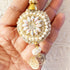 Ethnic Style Beads Work Round Latkan with Coin Hanging Pair for Blouse, Lehenga & Dupatta Design 6 | Craft Shop India