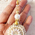 Ethnic Style Beads Work Round Latkan with Coin Hanging Pair for Blouse, Lehenga & Dupatta Design 6 | Craft Shop India