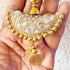 Golden Mirror Work Semi Circle Latkan with Coin Hanging Pair for Blouse, Lehenga & Dupatta Design 4 | Craft Shop India