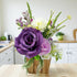 Purple Big Decorative Flower Wooden Centerpieces for Wedding & Home Table Décor | Craft Shop India