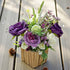Purple Big Decorative Flower Wooden Centerpieces for Wedding & Home Table Décor | Craft Shop India