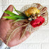 Two Peonies Ginkgo Leaves Flower Bunch Pack of 4 for Gifting & Decor | Craft Shop India