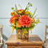 Orange Big Decorative Flower Wooden Centerpieces for Wedding & Home Table Décor | Craft Shop India