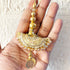 Golden Sequence Work Semi Circle Latkan with Coin Hanging Pair for Blouse, Lehenga & Dupatta | Craft Shop India