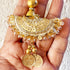 Golden Sequence Work Semi Circle Latkan with Coin Hanging Pair for Blouse, Lehenga & Dupatta | Craft Shop India