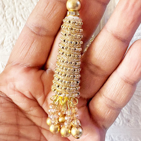 Ethnic Style Golden Latkan pair for Blouse, Lehenga & Craft Décor Design 5 | Craft Shop India