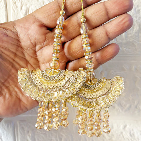Ethnic Style Semi Circle Latkan Pair for Blouse, Lehenga & Craft Décor