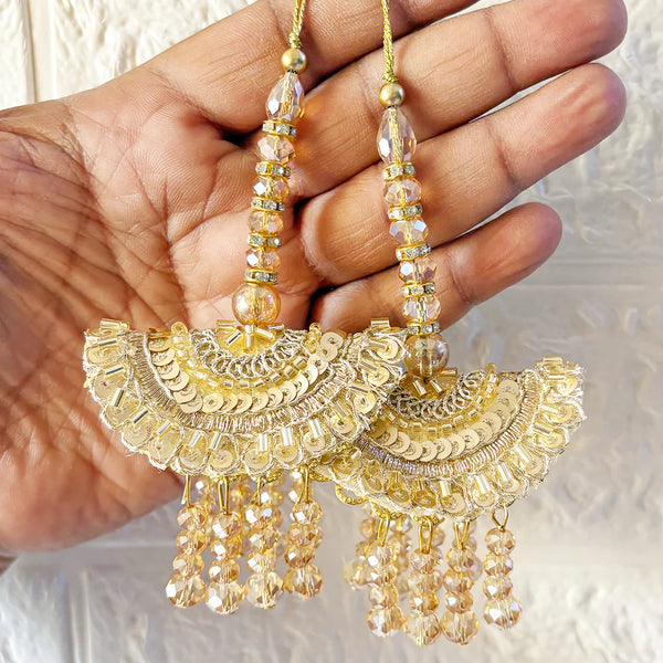 Ethnic Style Semi Circle Latkan Pair for Blouse, Lehenga & Craft Décor