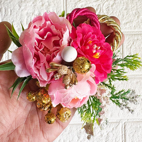 Rope Cord 3 Flower Bunch Pack of 4 for Gift Hamper, Trousseau Packaging & Craft Décor | Craft Shop India