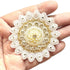 White Floral Rhinestone Patch Pack of 10 For Saree, Blouse, Dupatta and DIY art & Craft | Craft Shop India