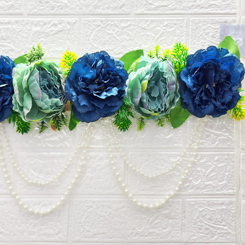 Blue Moti Bandhanwar Toran for Door Entrance | 40 Inch | Craft Shop India