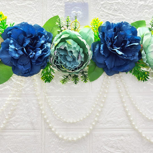 Blue Moti Bandhanwar Toran for Door Entrance | 40 Inch | Craft Shop India