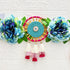 Blue Flower Bandhanwar Toran for Door Entrance | 40 Inch | Craft Shop India