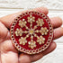 Round Velvet Rhinestone Work Patch Pack of 10 for Saree, Blouse & Dupatta | Craft Shop India