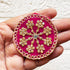 Round Velvet Rhinestone Work Patch Pack of 10 for Saree, Blouse & Dupatta | Craft Shop India