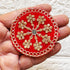 Round Velvet Rhinestone Work Patch Pack of 10 for Saree, Blouse & Dupatta | Craft Shop India